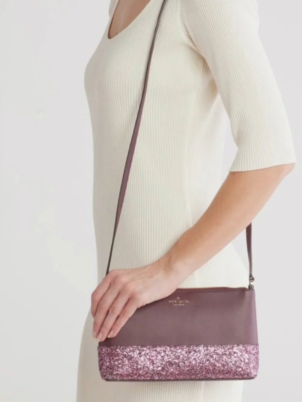 A636 • Flash Glitter Cherrywood Crossbody Bag